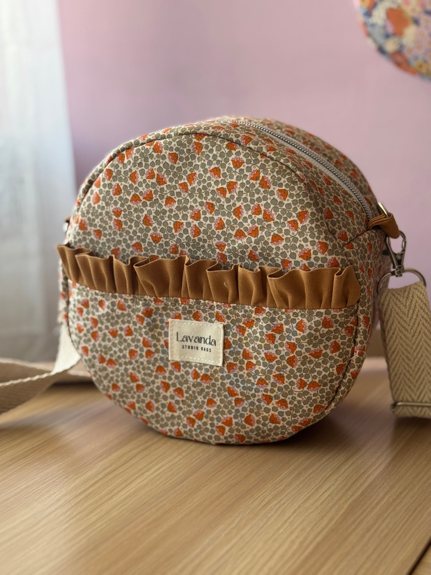 Round shoulder bag jazmín + scrunchie 🌸 4