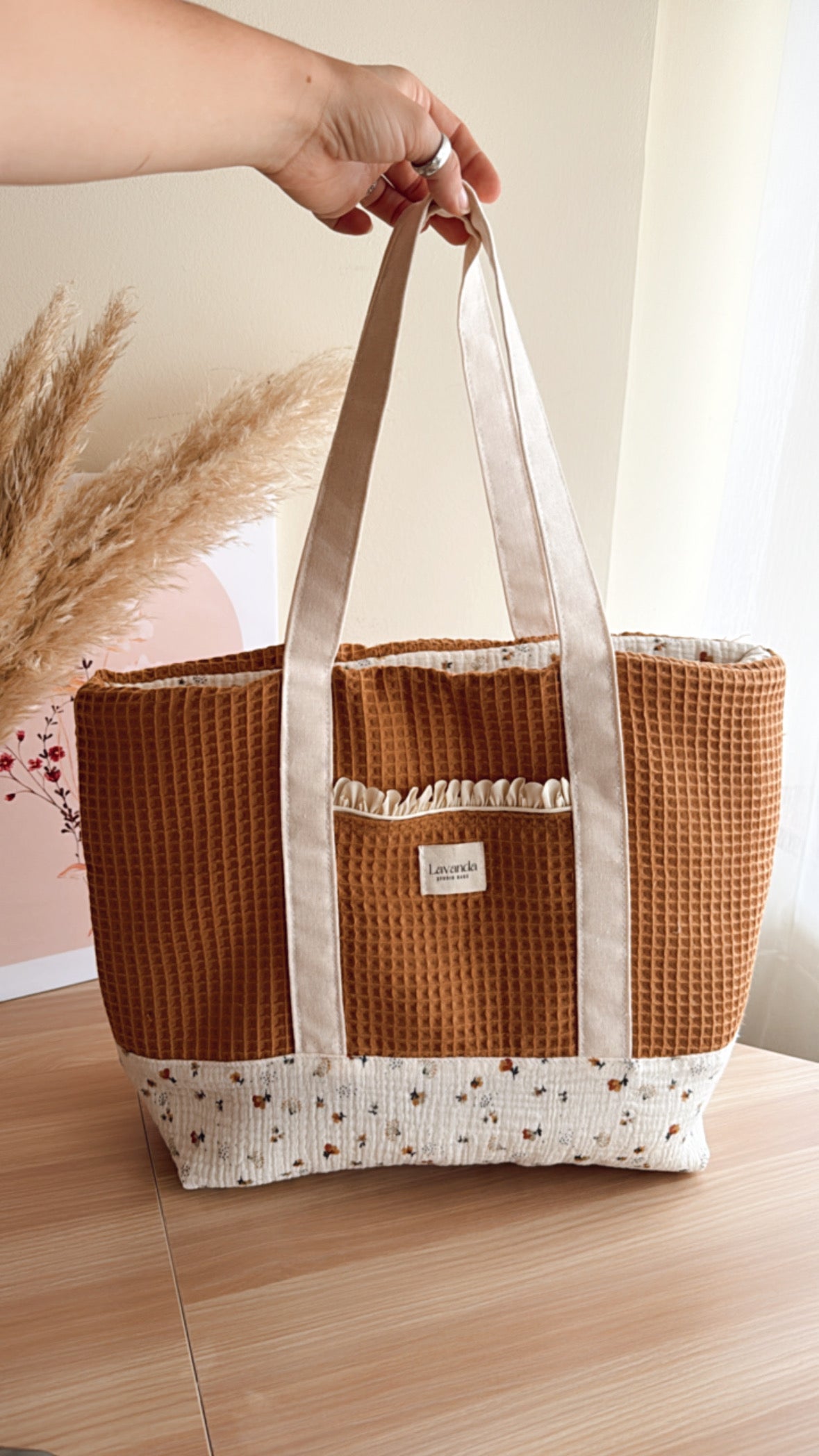 C.Tote bag Clara / cinnamon line