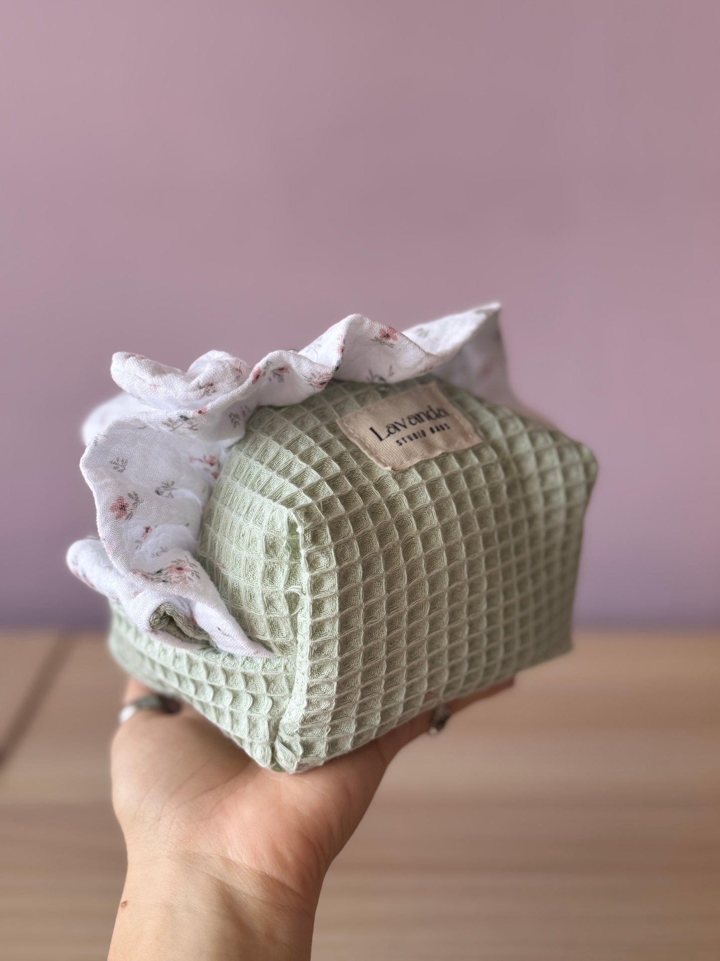 Mini cajita feliz floral waffle