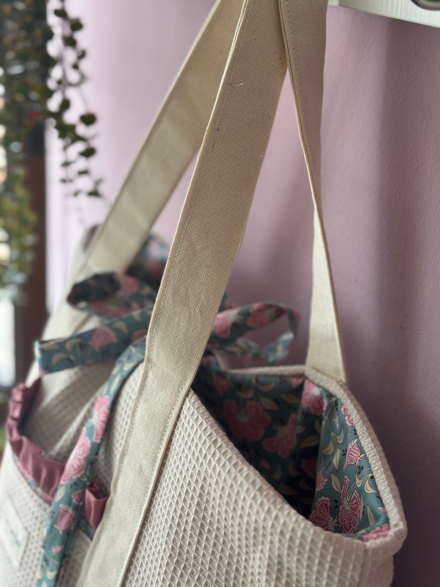 A.Tote bag green flower wind (custom bag)