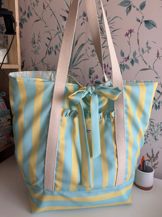 Maxi tote Dalia blue and yellow