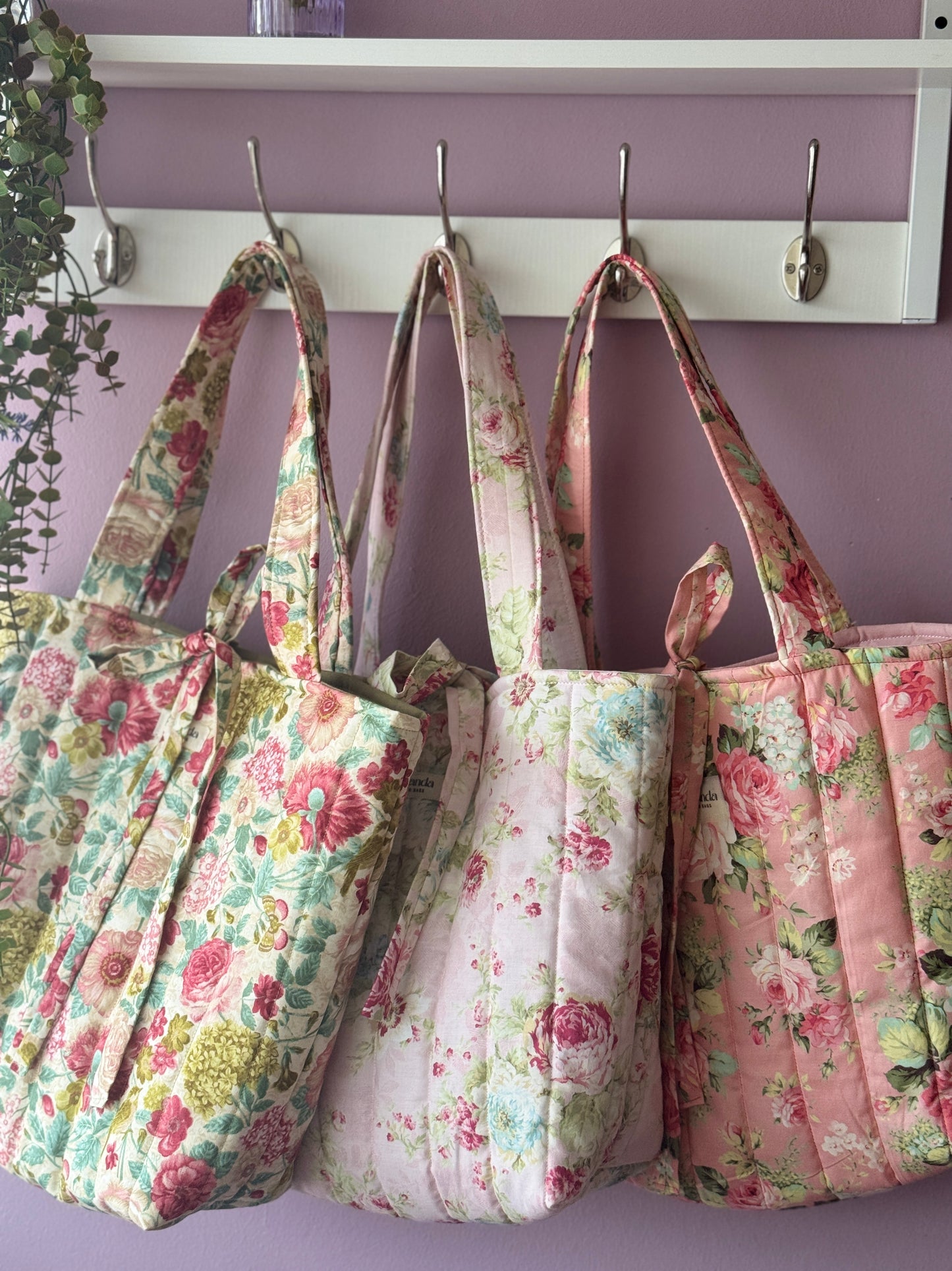 Tote bag Rouse and pink “garden of memories”🌸