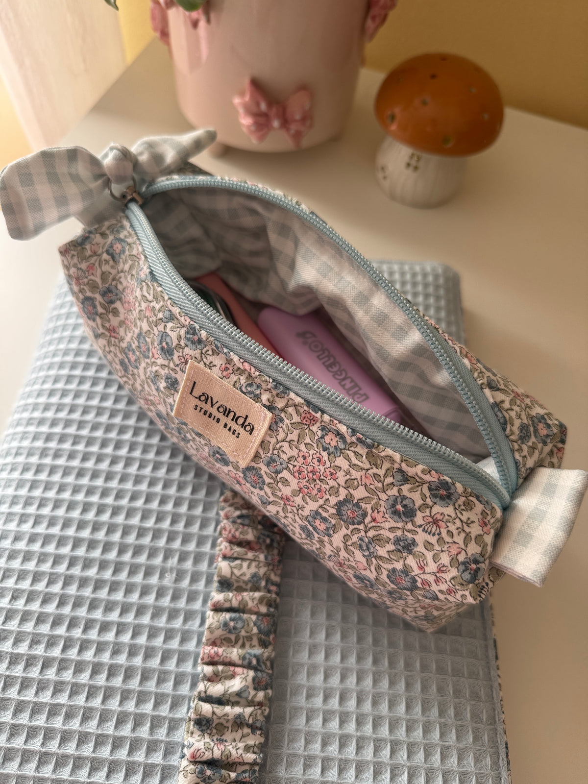 A.Pen cases floral and Vichy