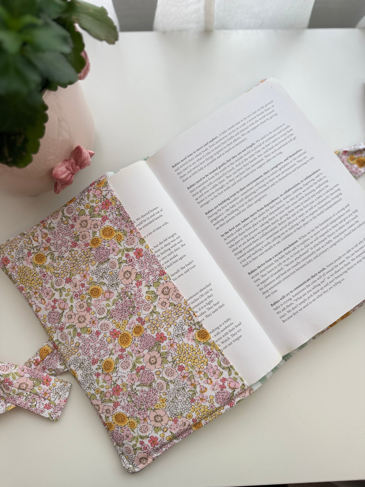 Capa de livro com abas cápsula de pistácio