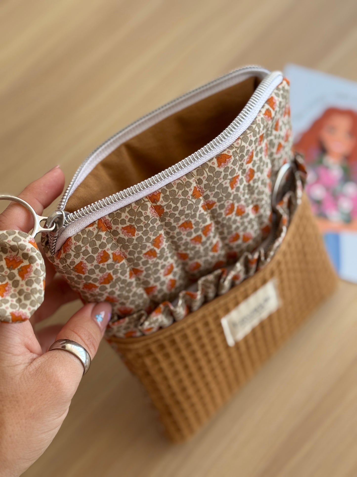 Kindle sleeve waffle and Orange flower
