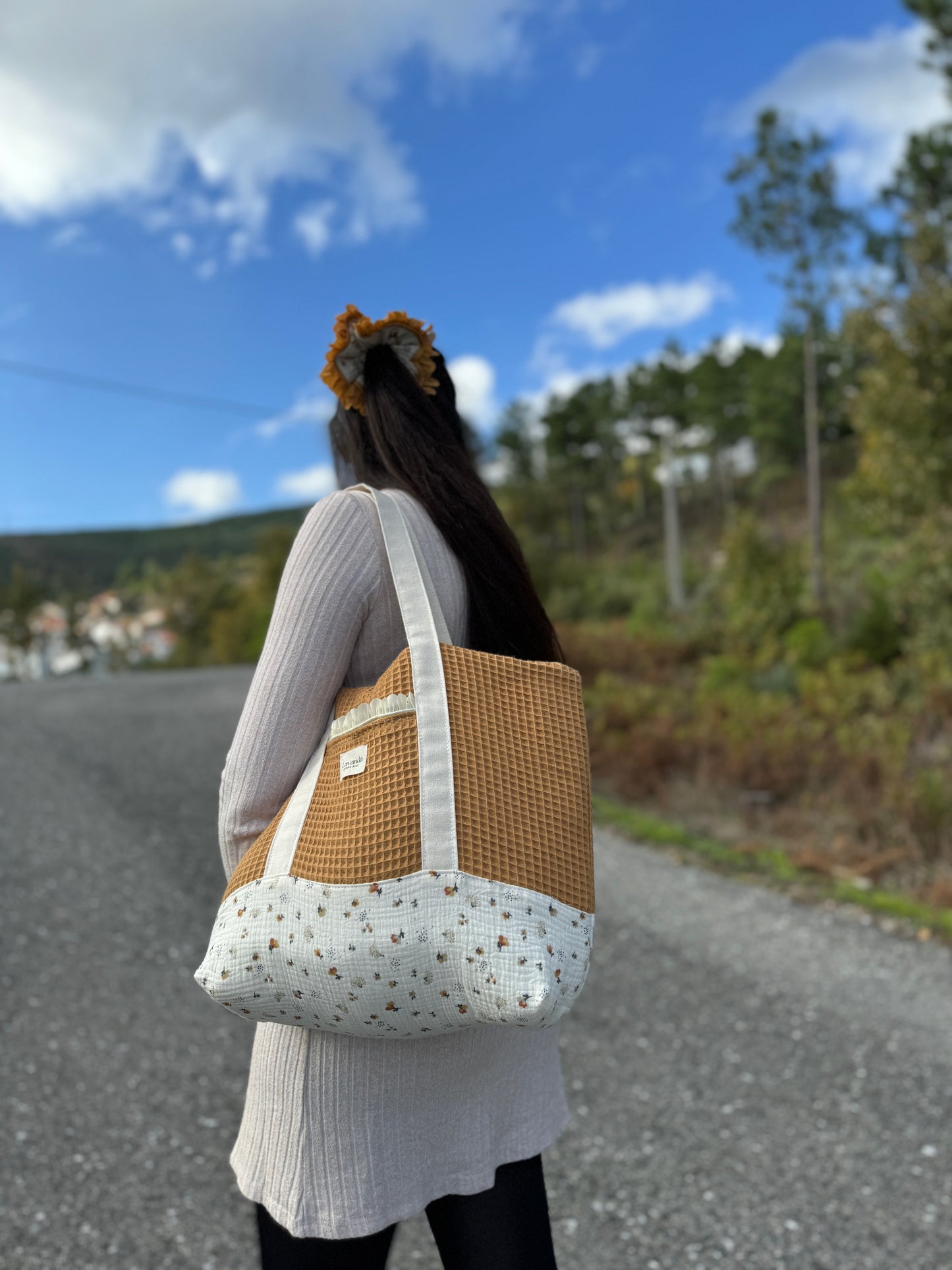 C.Tote bag Clara / cinnamon line
