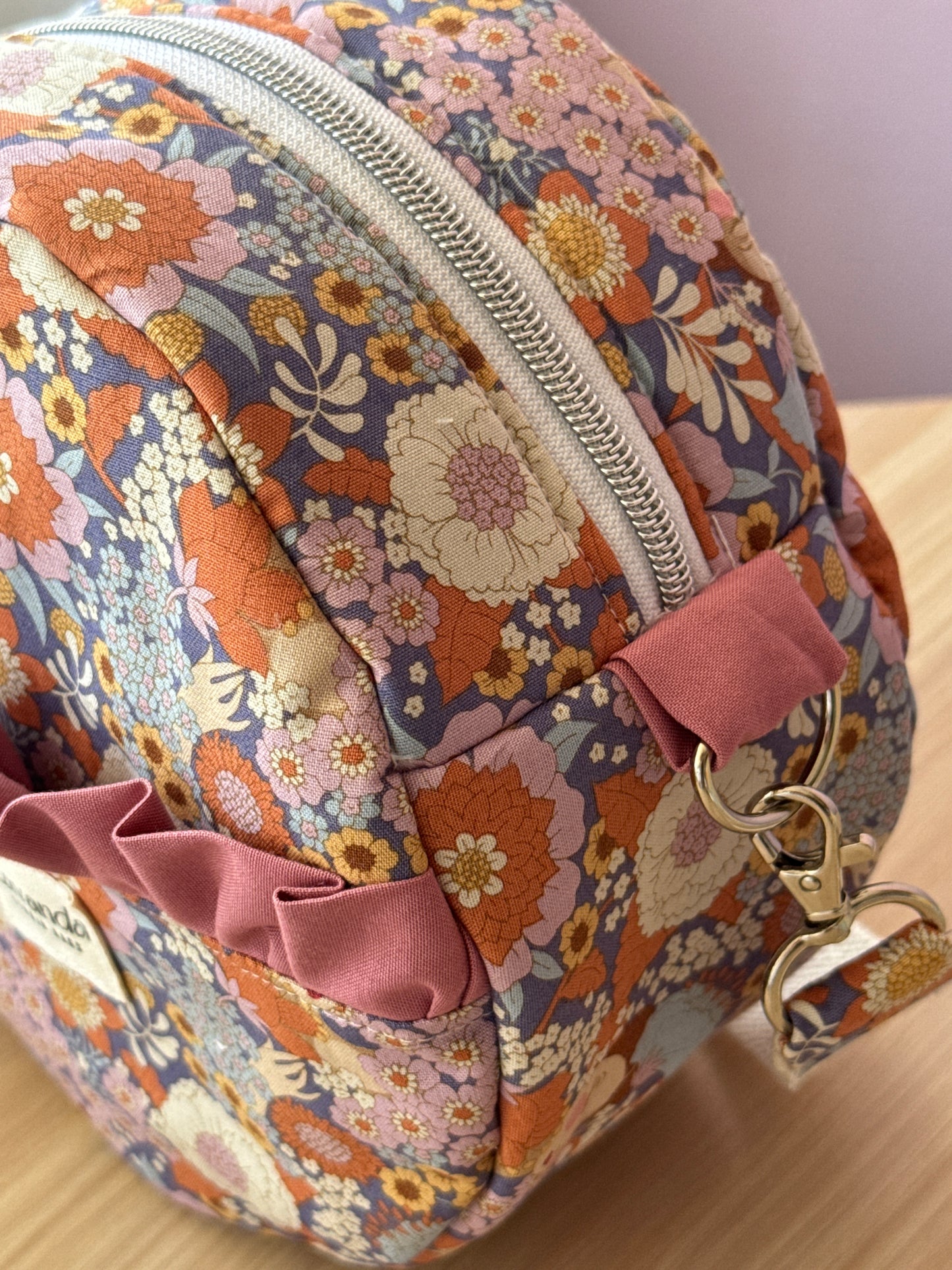 Round shoulder bag jazmín + scrunchie 🌸1