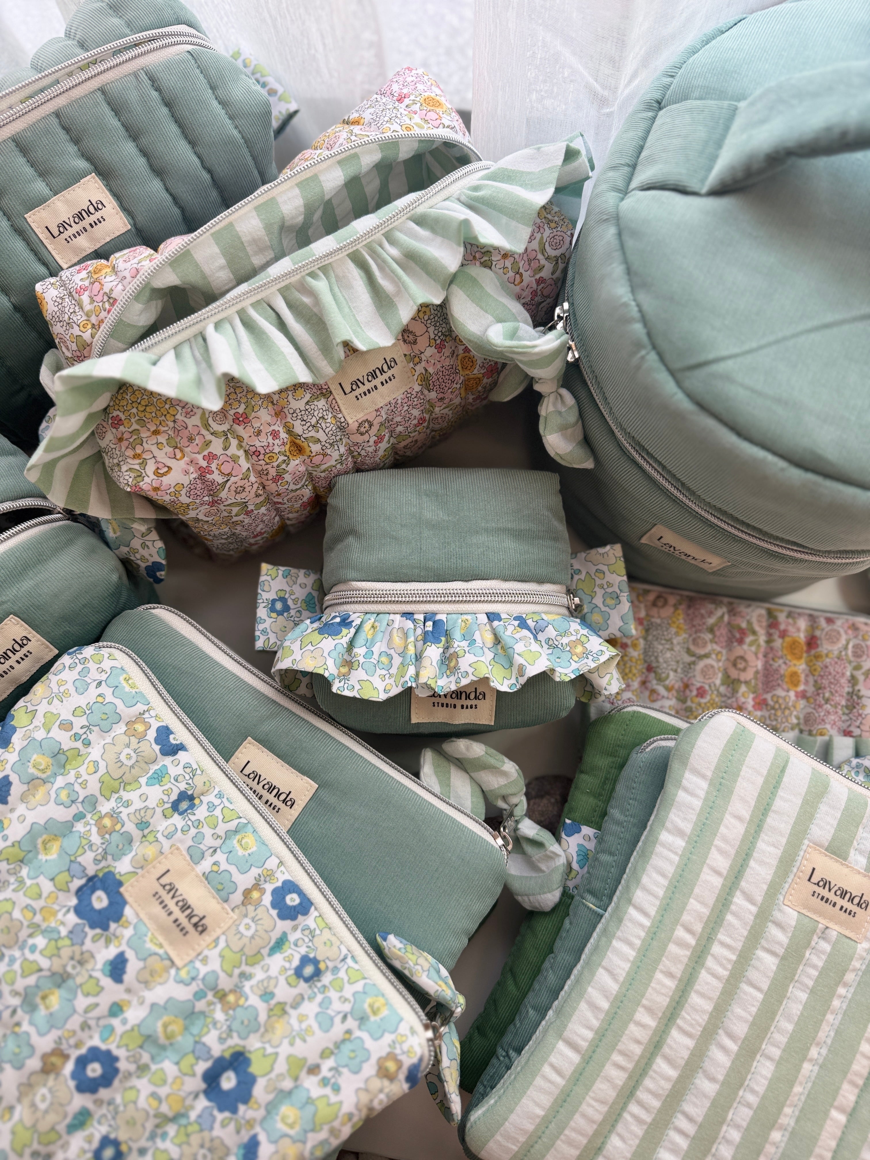 Capsule pistachio – Lavanda studio bags