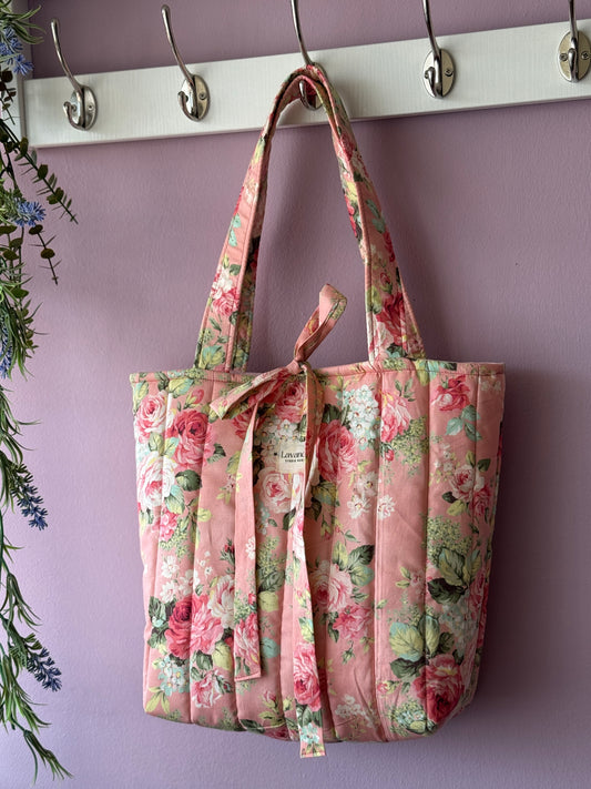 Tote bag Rouse and pink “garden of memories”🌸
