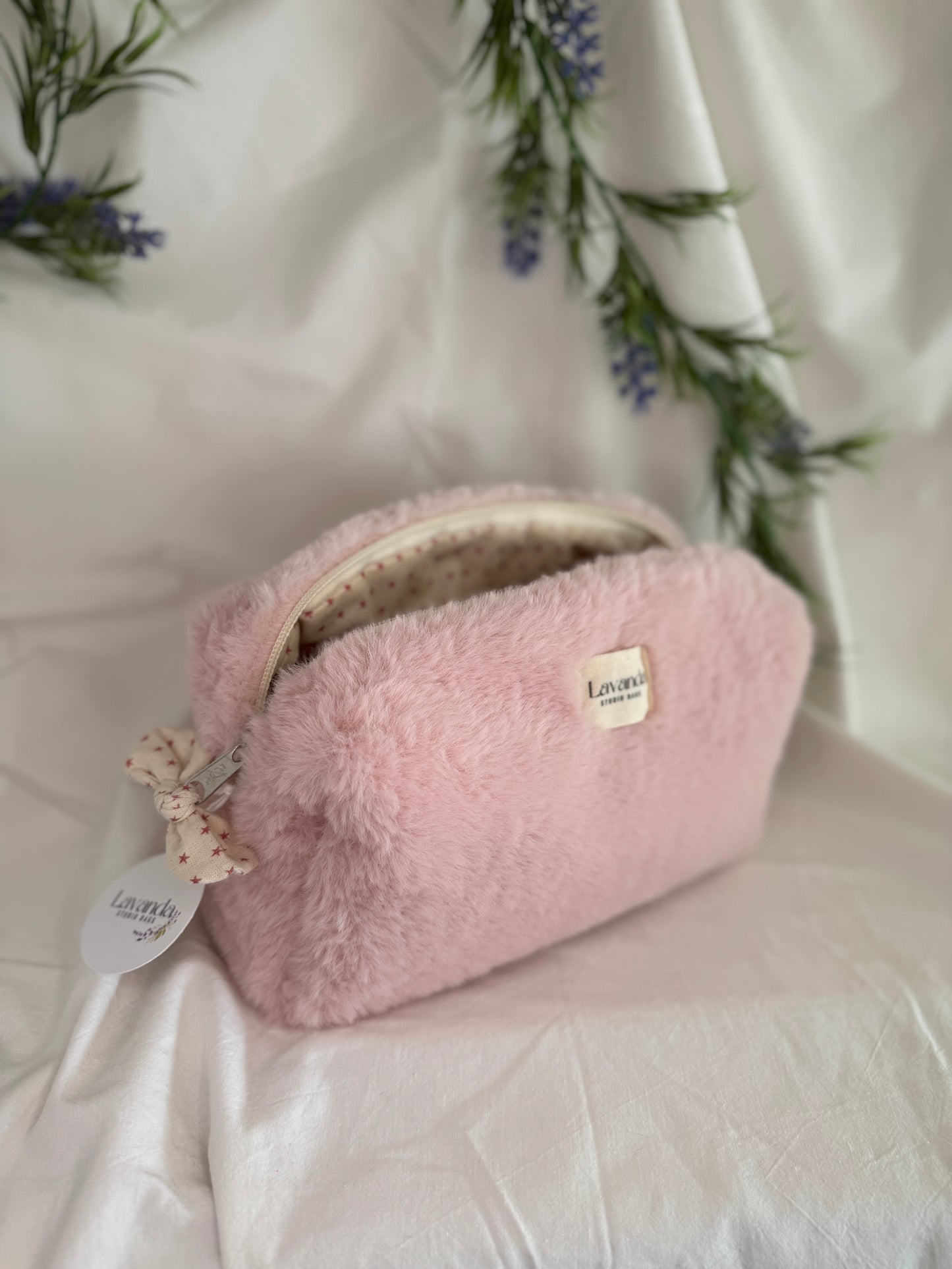 Bolsa de maquiagem fofinha Rosa