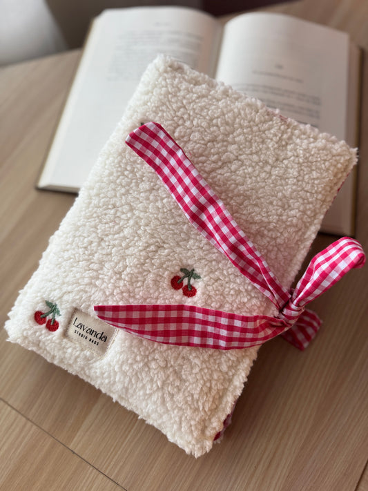 Book cover with flaps teddy cherry 🍒