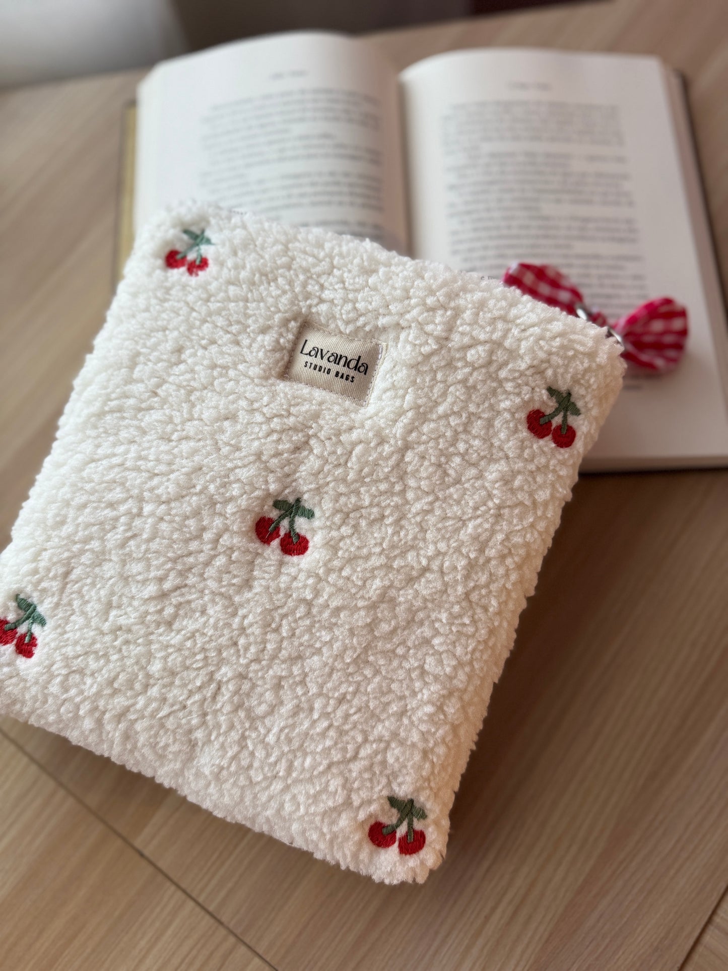 One left! Book cover teddy cherry with zip