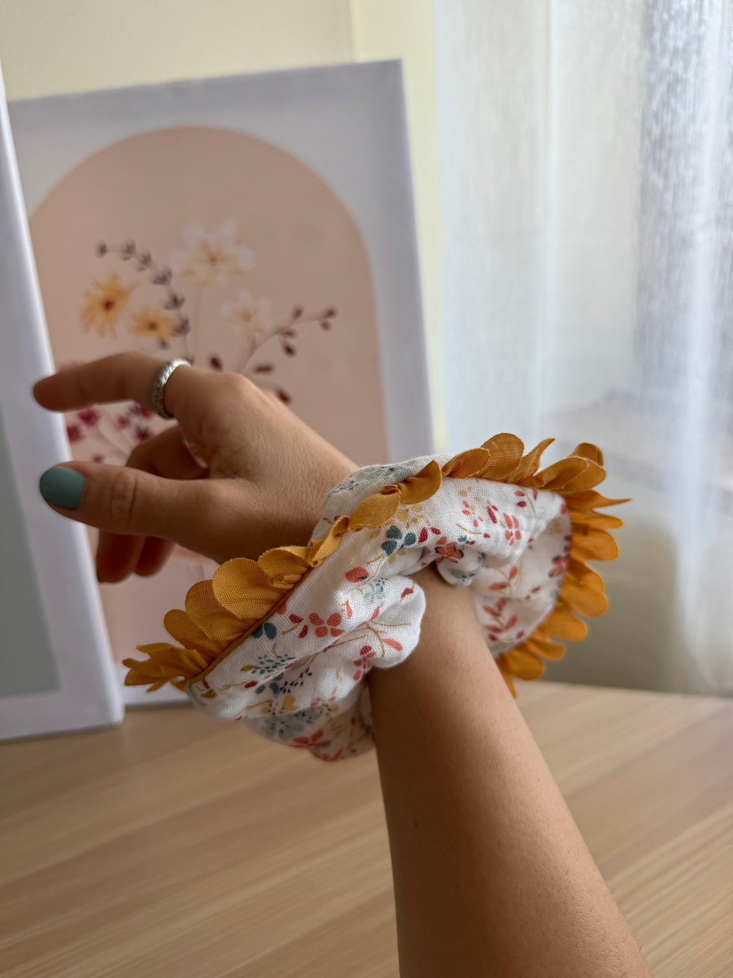 Floral scrunchies