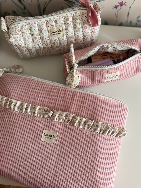 Floral laptop/ iPad/ tablet case pink pana