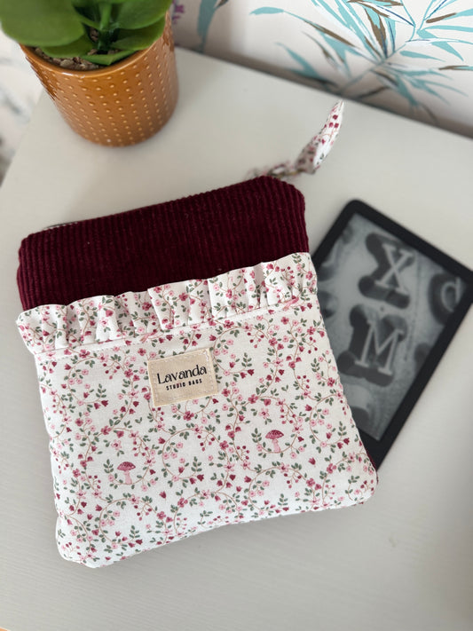 Kindle/ kobo🍂 sleeve burdeos pana and flowers