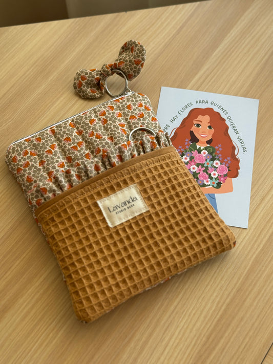 Kindle sleeve waffle and Orange flower
