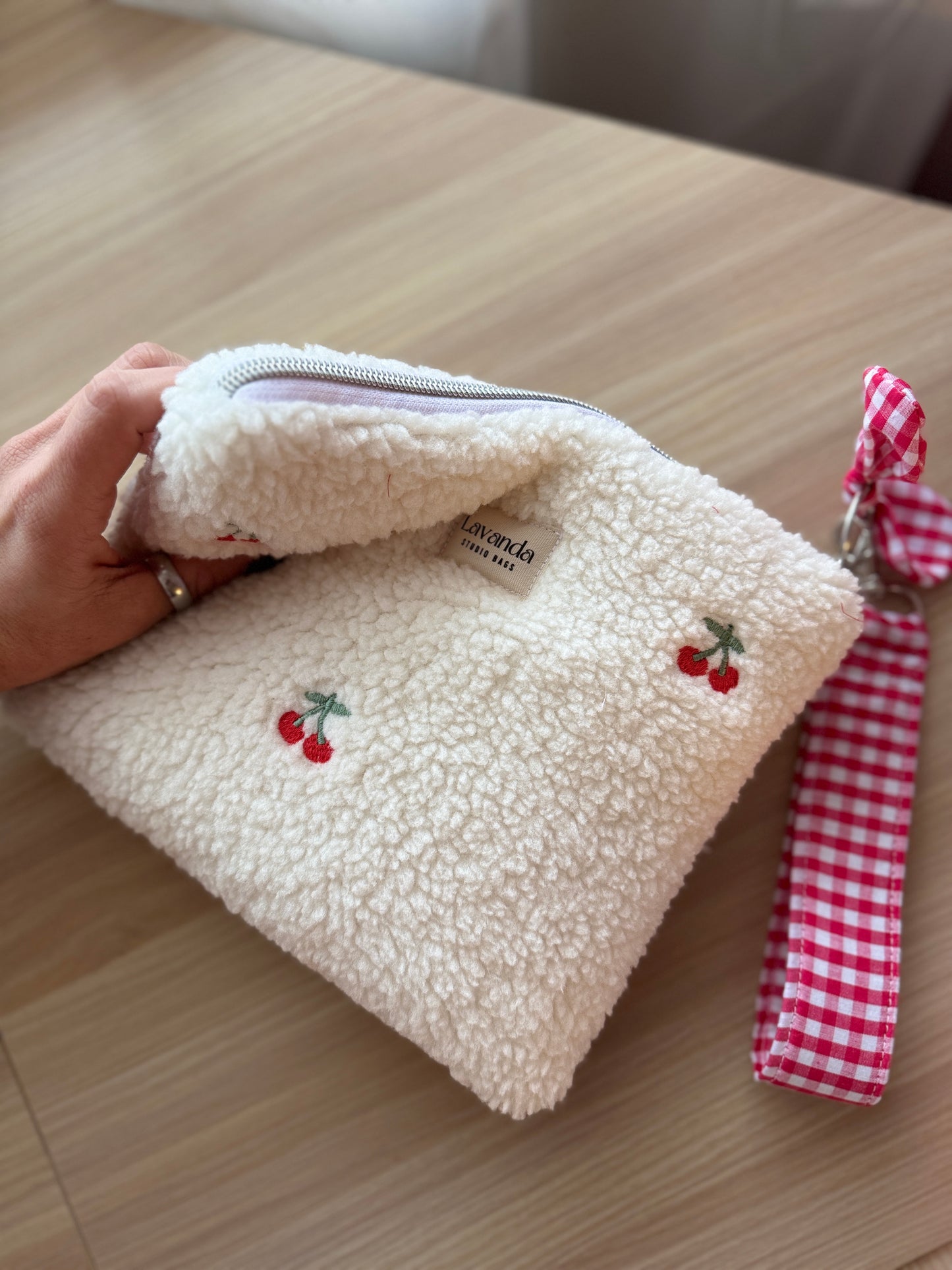 One left! Make up bag cherry