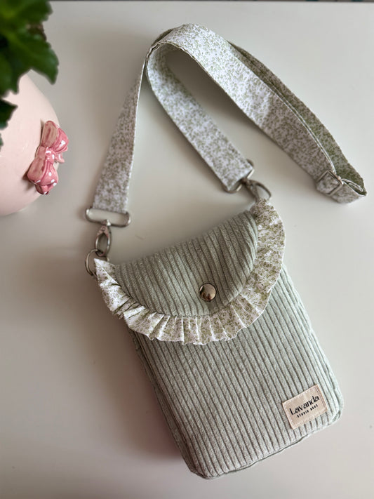 Bolsa tiracolo para telemóvel menta 4