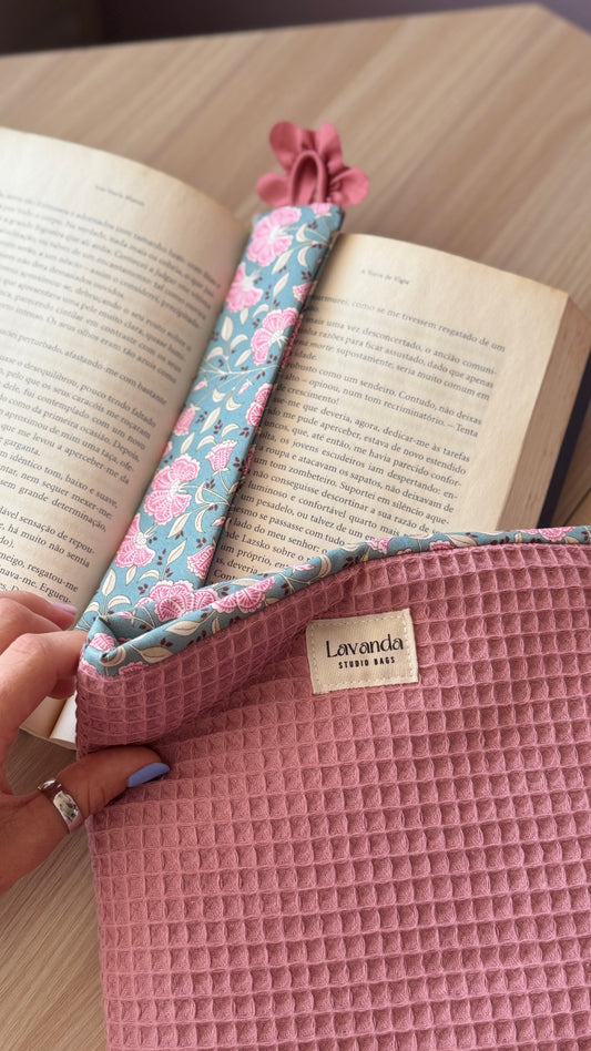 Book marker green and flower