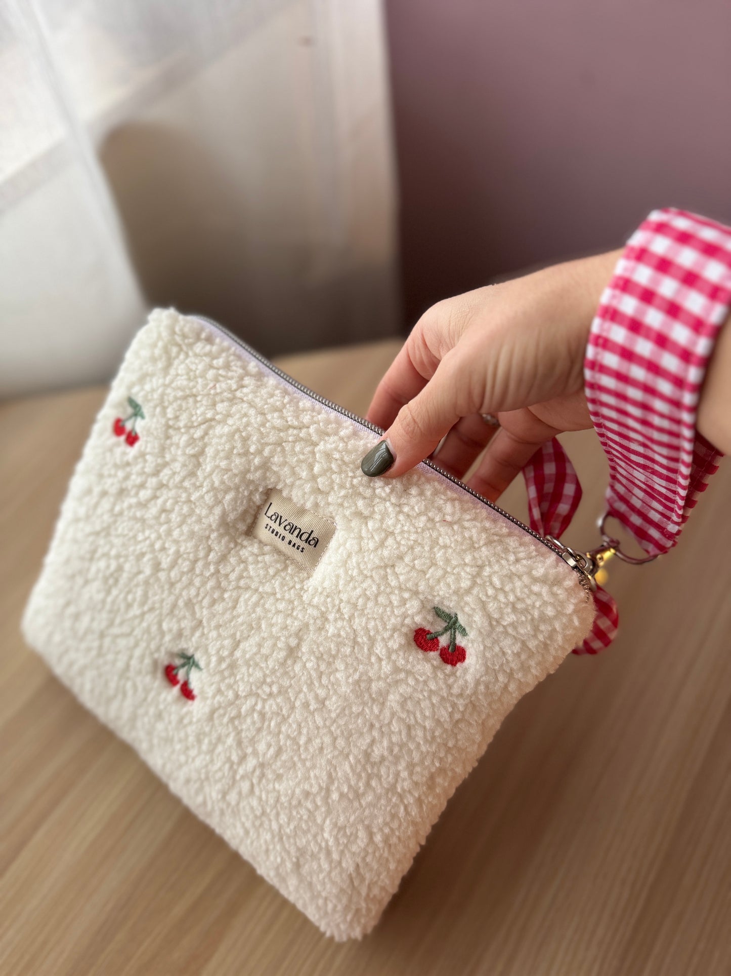 One left! Make up bag cherry