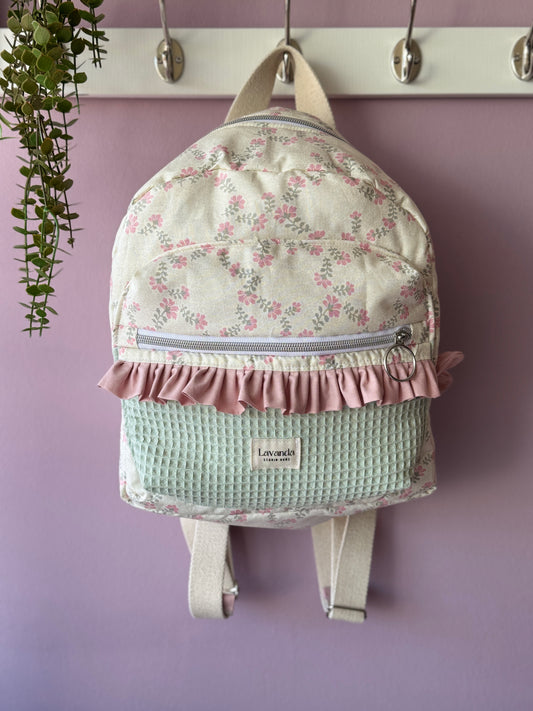 Backpack pastel flowers