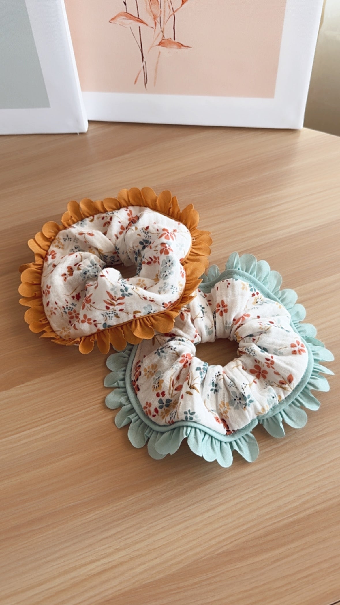 Floral scrunchies