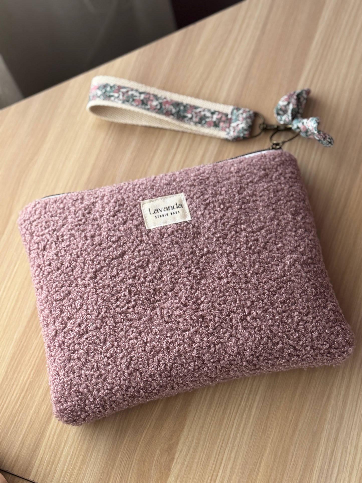 Make up bag teddy pink