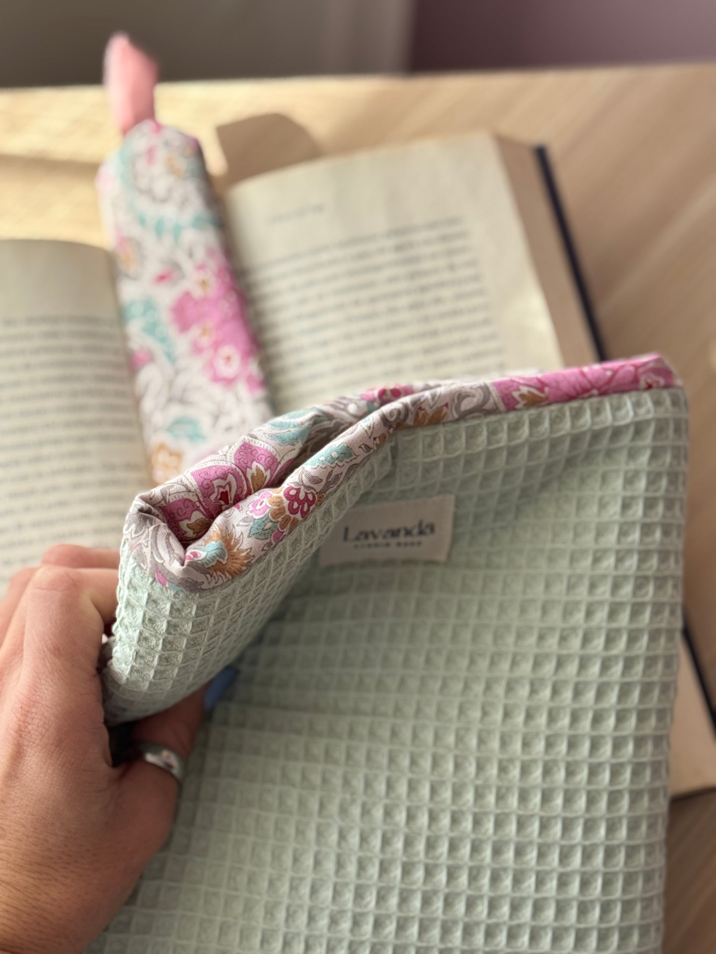 Book cover mint waffle and floral wind patter