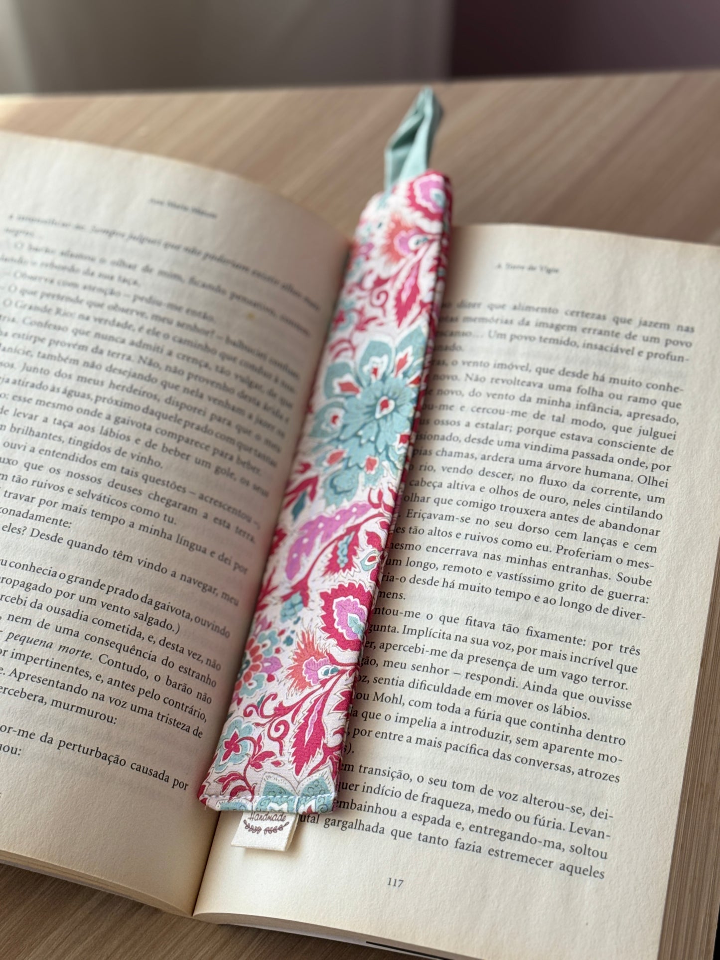 Book marker pink and flower