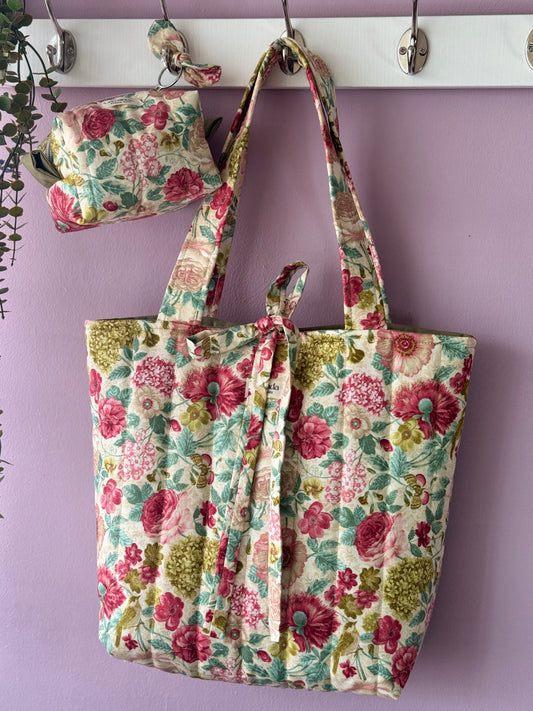 Tote bag Rouse and green “garden of memories”🌸