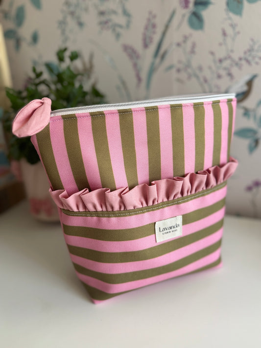 Cosmetic bag cosmos🏖️ strap pink and olive