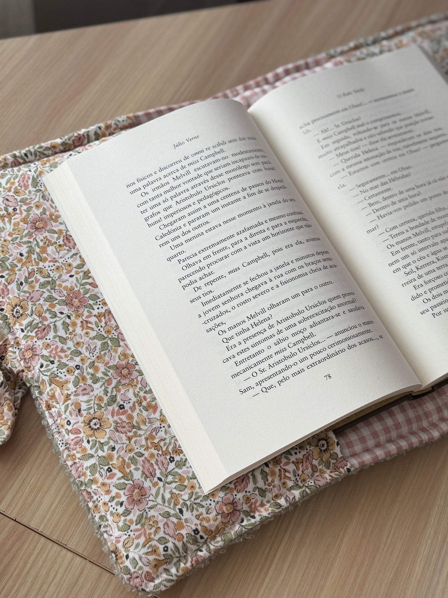 Book cover with flaps teddy green