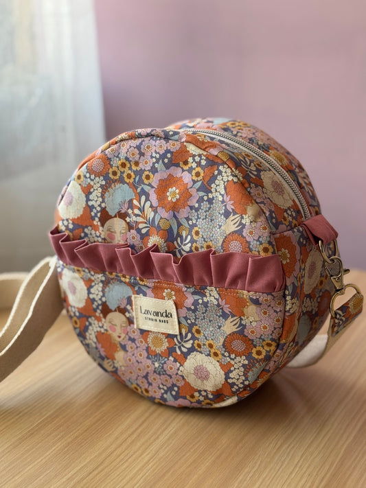 Round shoulder bag jazmín + scrunchie 🌸1
