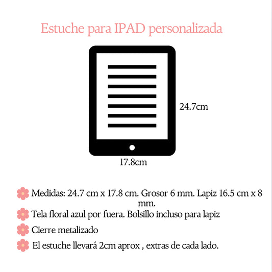 Estuche para iPad personalizado.