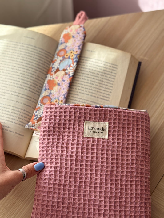 Book cover pink waffle and floral wind patter